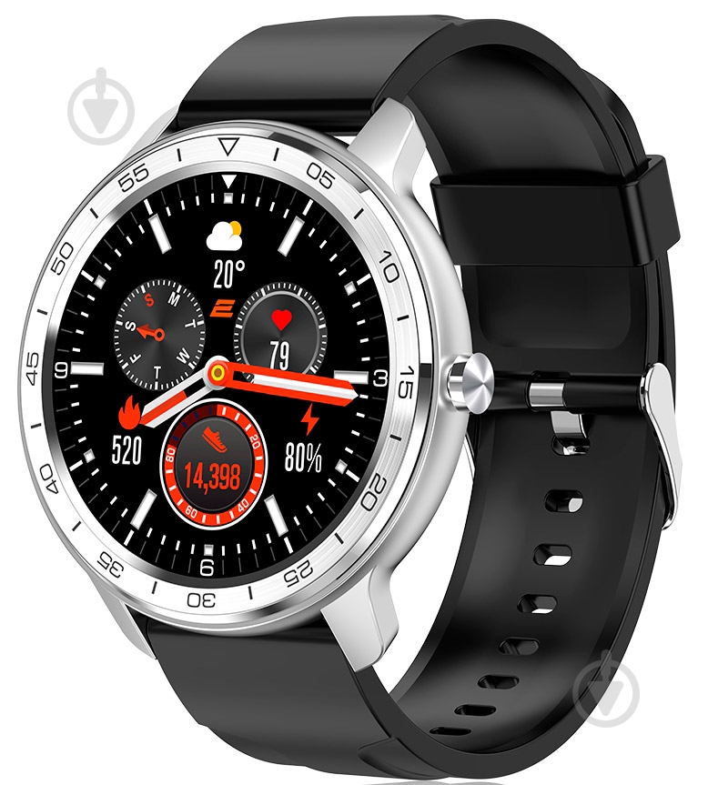 Смарт-годинник 2E Alpha X 46 mm silver (2E-CWW30SL) - фото 1