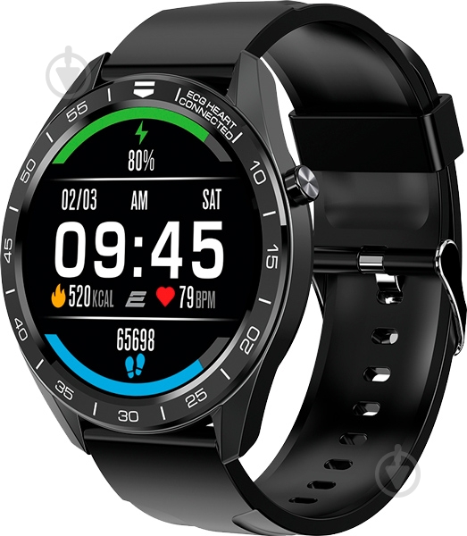Смарт-часы 2E Motion GT 46 мм black/silver (2E-CWW20BKSL) - фото 1