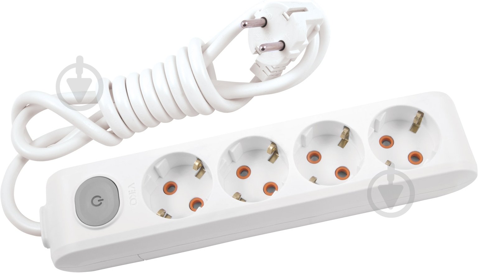 Удлинитель с выключателем Viko MultiLet с заземлением 4 гн. белый 3 м - фото 1 Удлинитель с выключателем Viko MultiLet с заземлением 4 гн. белый 3 м - фото 1