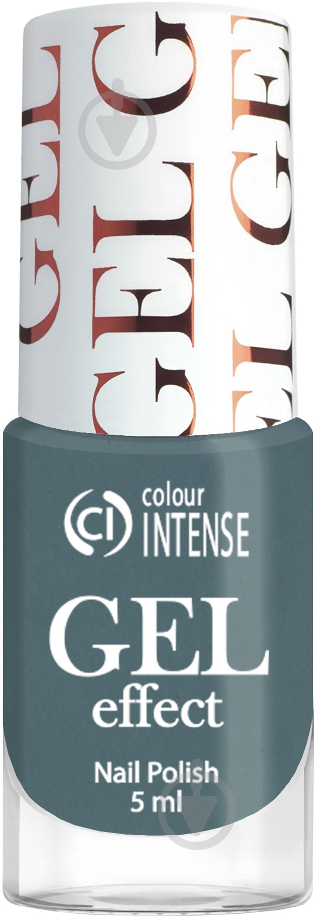 Лак для ногтей Colour Intense Gel Effect 65 044 Темно-серый 5 мл - фото 1