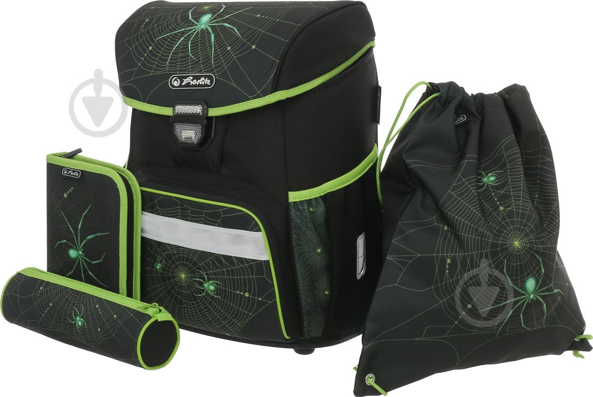 Ранец школьный Herlitz укомплектованный Loop Plus Spider 50009749 - фото 1