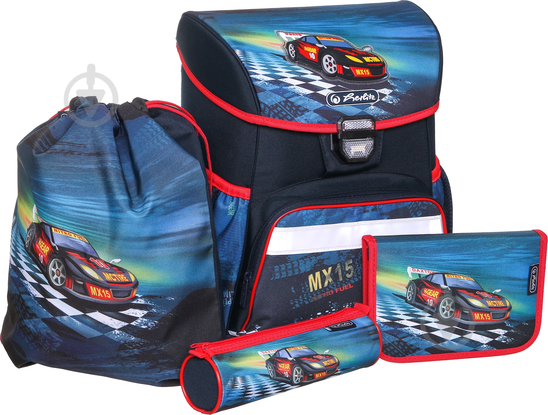 Ранец школьный Herlitz укомплектованный Loop Plus Racer - фото 1 Ранец школьный Herlitz укомплектованный Loop Plus Racer - фото 1