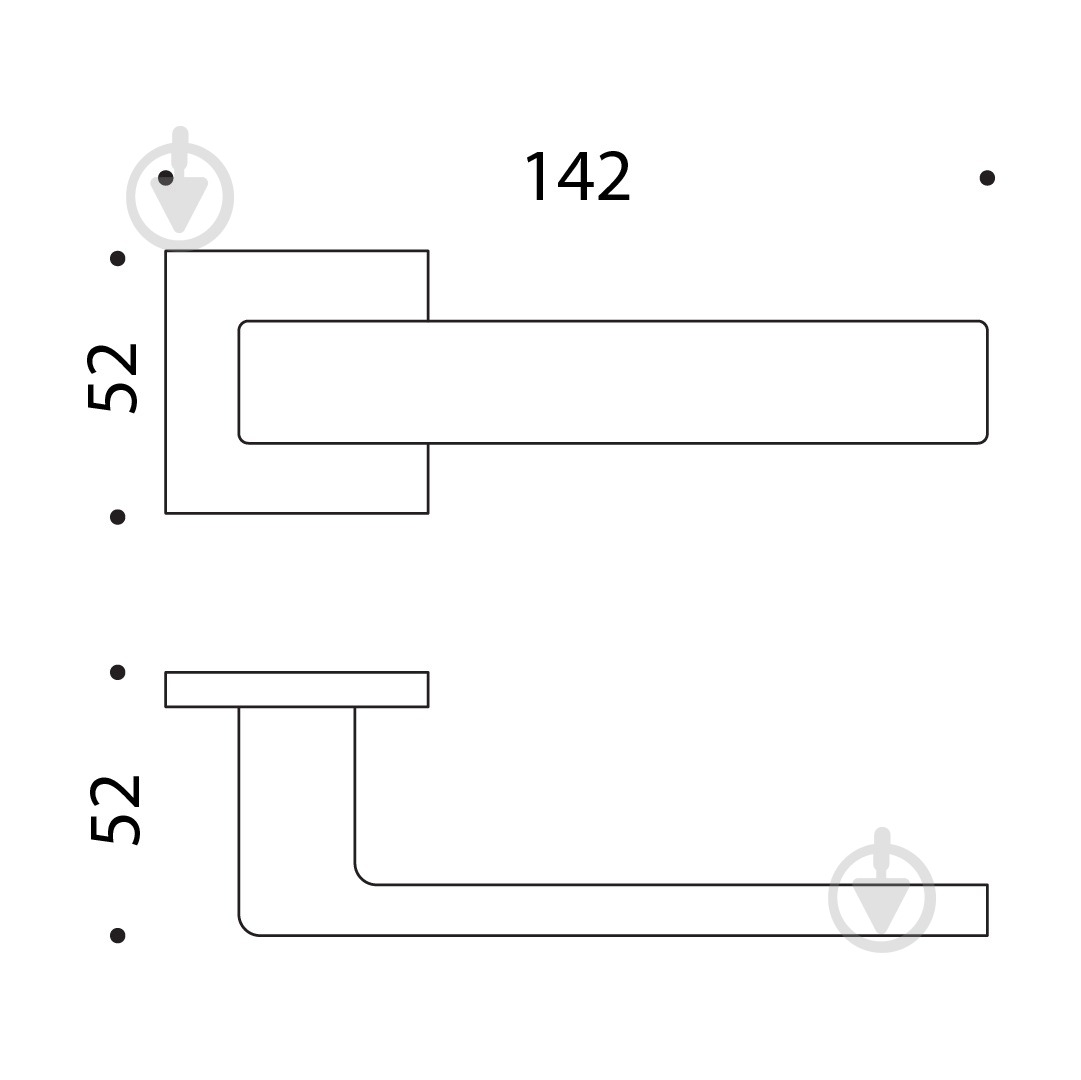 Ручка на розетке Comit kubic a матовый черный - фото 8