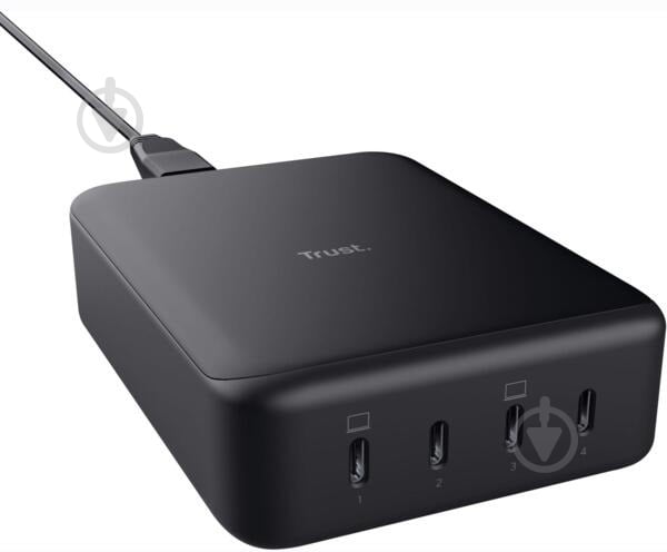 Мережевий зарядний пристрій Trust Maxo 240 Вт GaN 4xUSB-C (25413_TRUST) - фото 1 Мережевий зарядний пристрій Trust Maxo 240 Вт GaN 4xUSB-C (25413_TRUST) - фото 1