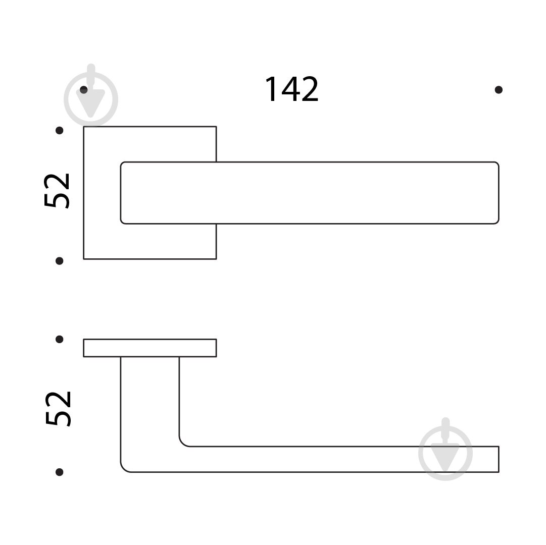 Ручка на розетке Comit kubic а полированный хром - фото 2