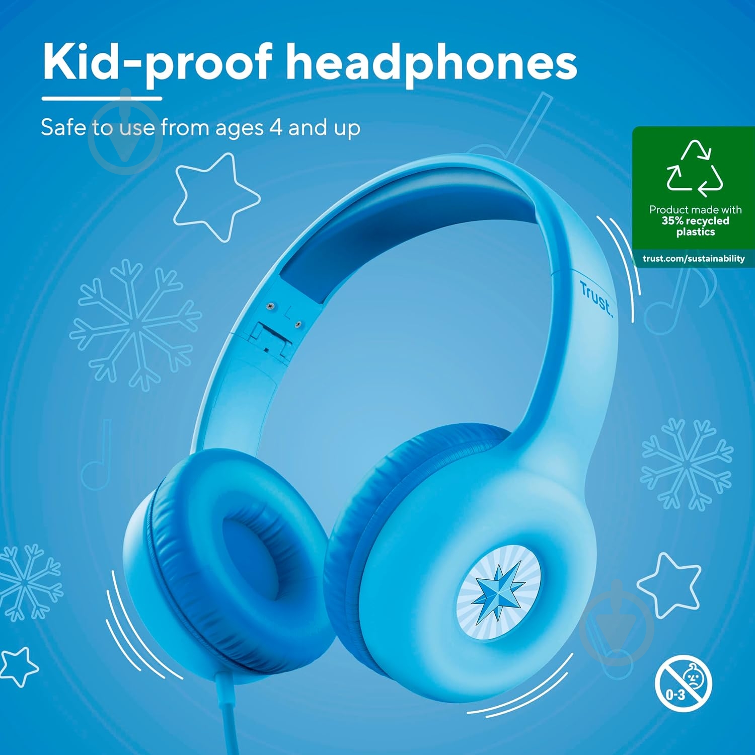 Навушники Trust Nouna Kids Headphones Mic blue (25278_TRUST) - фото 11