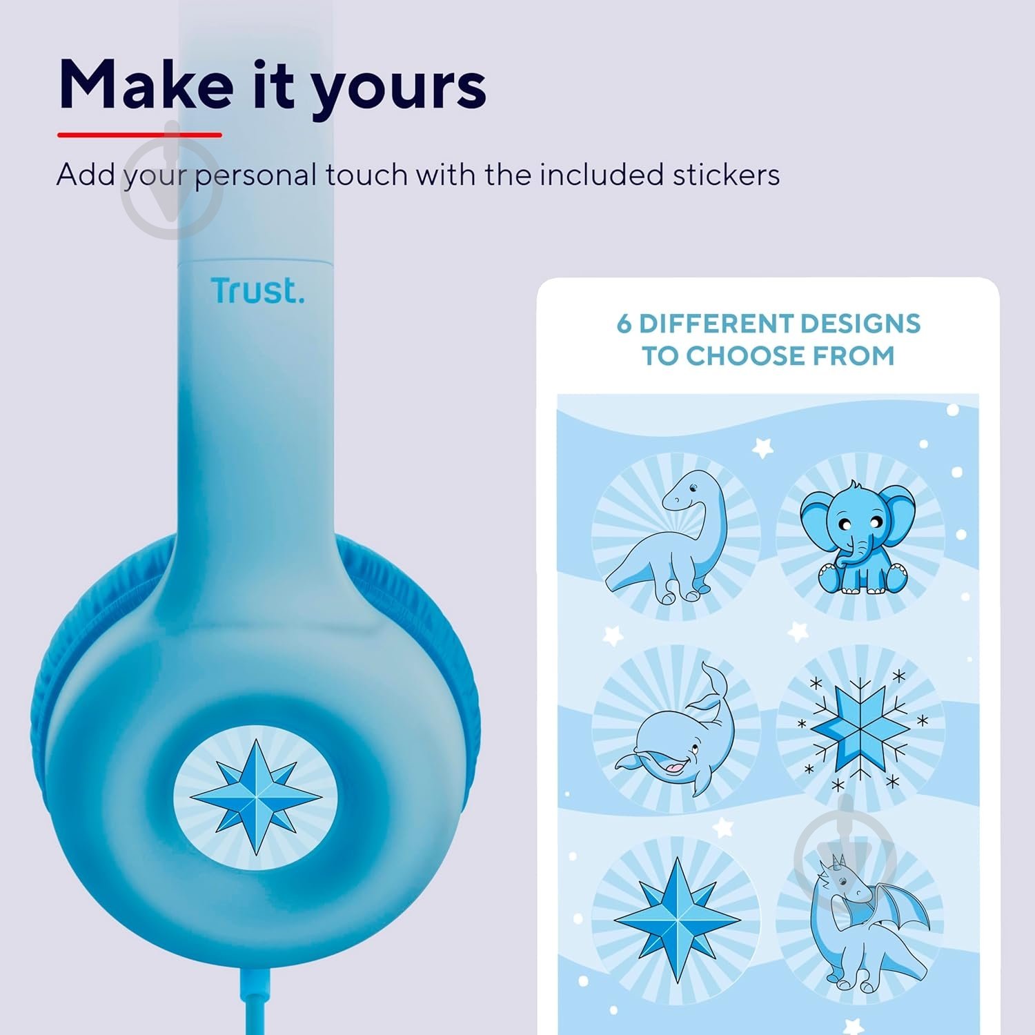 Навушники Trust Nouna Kids Headphones Mic blue (25278_TRUST) - фото 12