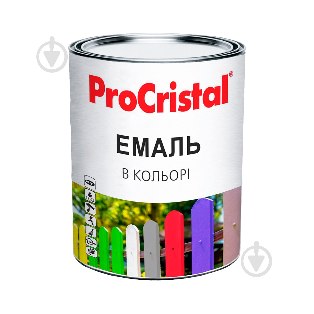 Емаль ProCristal акрилова для радіаторів та дерева RAL 3020 червоний глянець 0,8 л - фото 1