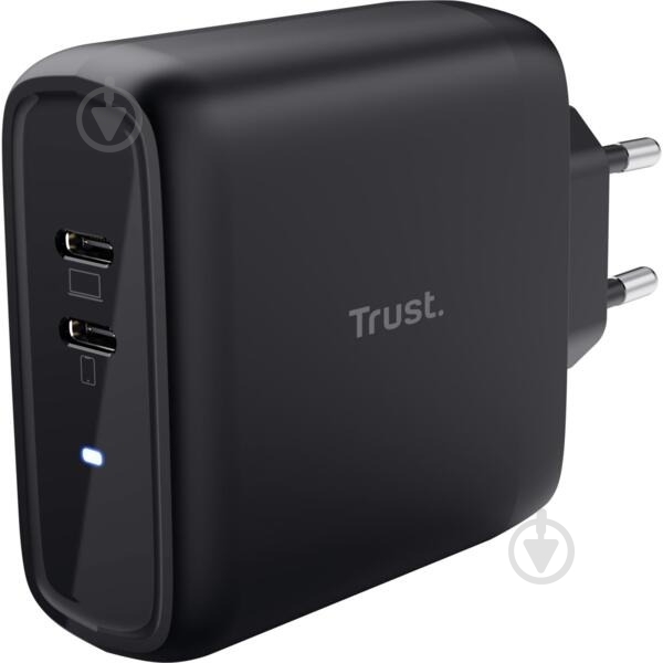 Мережевий зарядний пристрій Trust Maxo 65 Вт 2xUSB-C PD (25380_TRUST) - фото 1