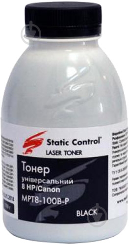 Тонер Static Control HP/Canon MPT8 Universal 1010/1012 100г (MPT8-100B-P) black - фото 1