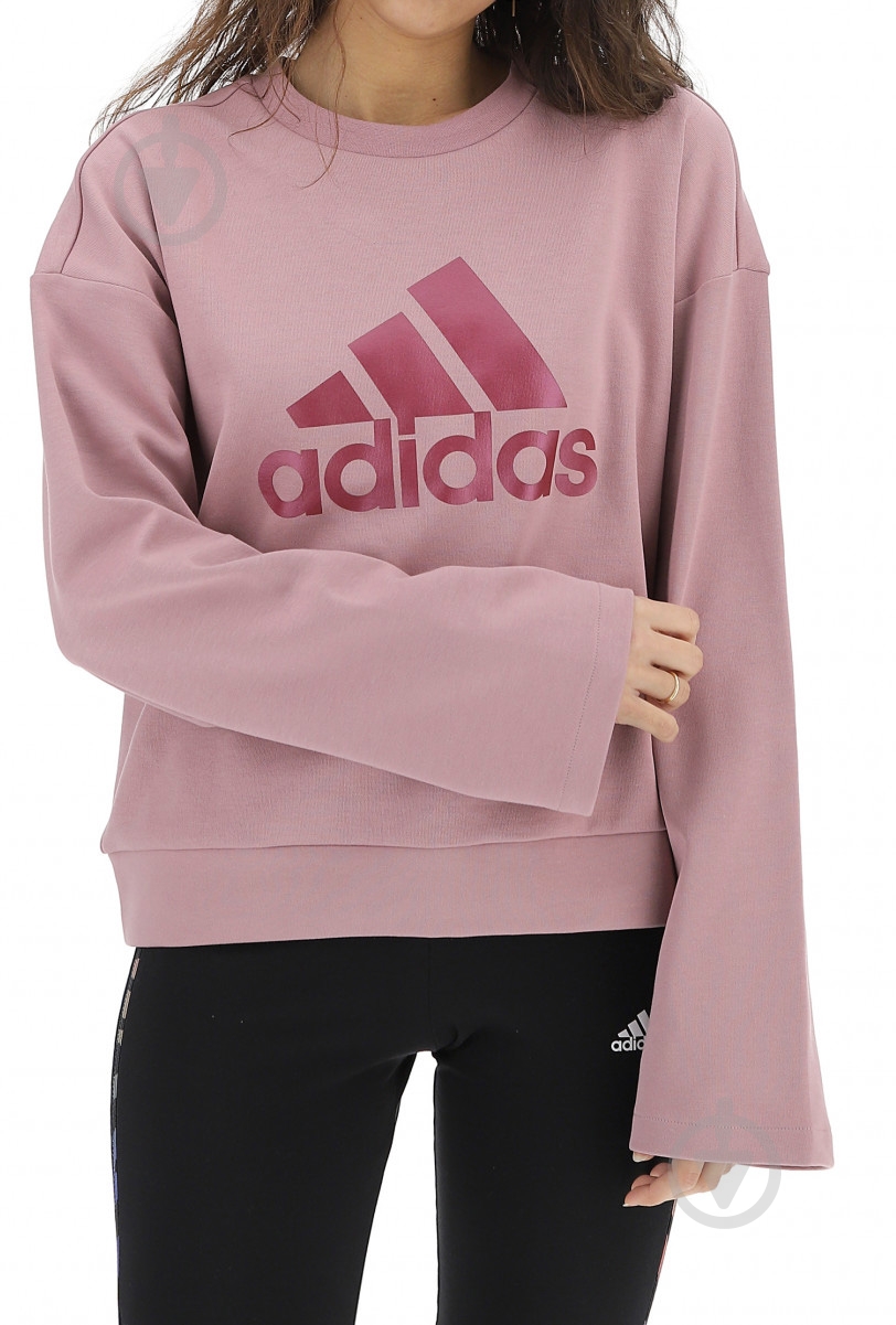 Свитшот Adidas HB1471 р.S розовый - фото 1