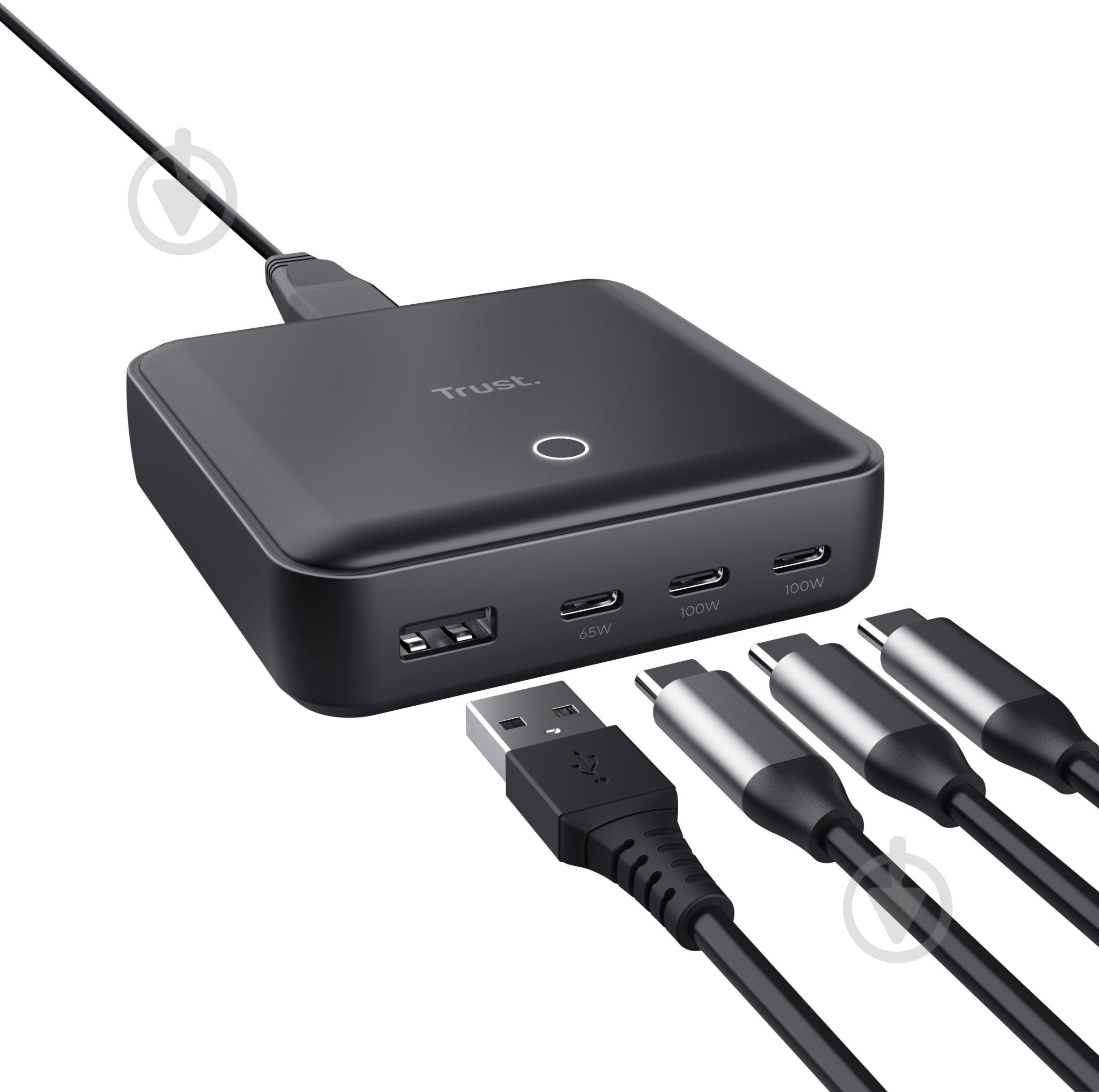Мережевий зарядний пристрій Trust Maxo 100 Вт 3xUSB-C/USB-A (25242_TRUST) - фото 4