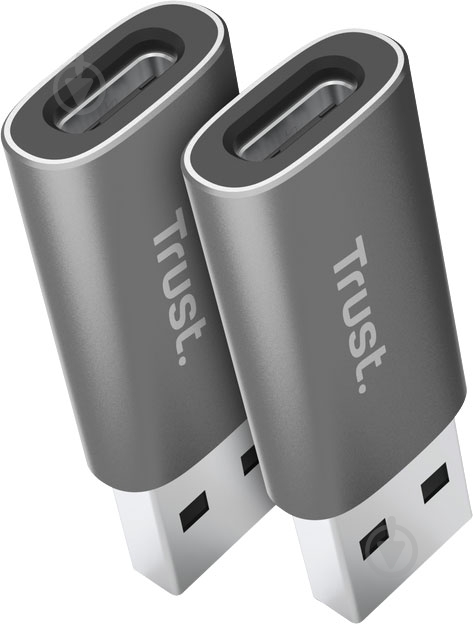 Адаптер Trust USB-C - USBA 3.2 2 шт сірий (25573_TRUST) - фото 3