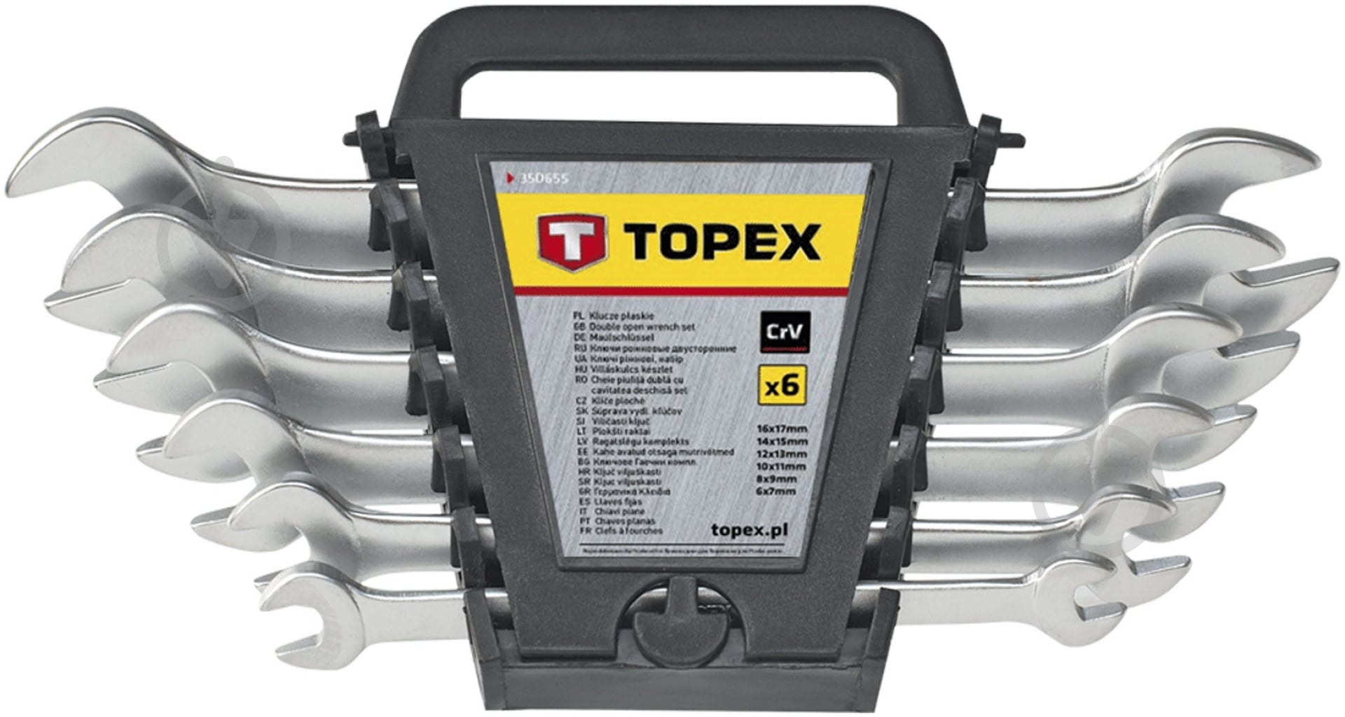 Набор ключей рожковых Topex 35D655 - фото 1