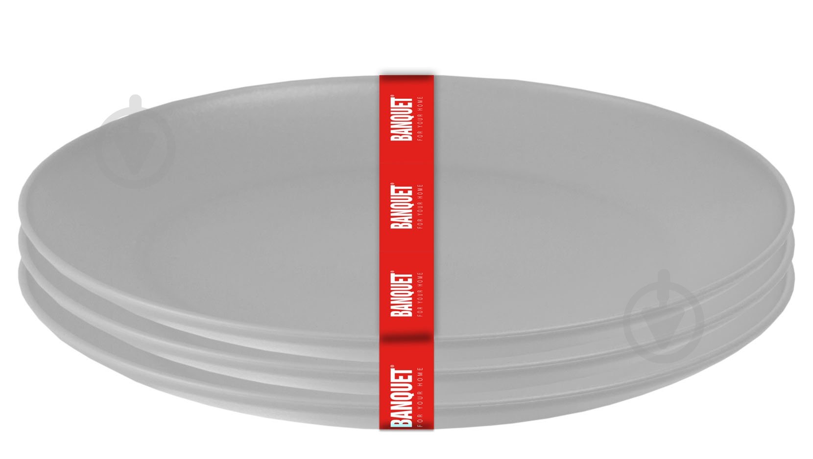 Набор тарелок обеденных Banquet Grey 23,5 см 3 шт. - фото 1