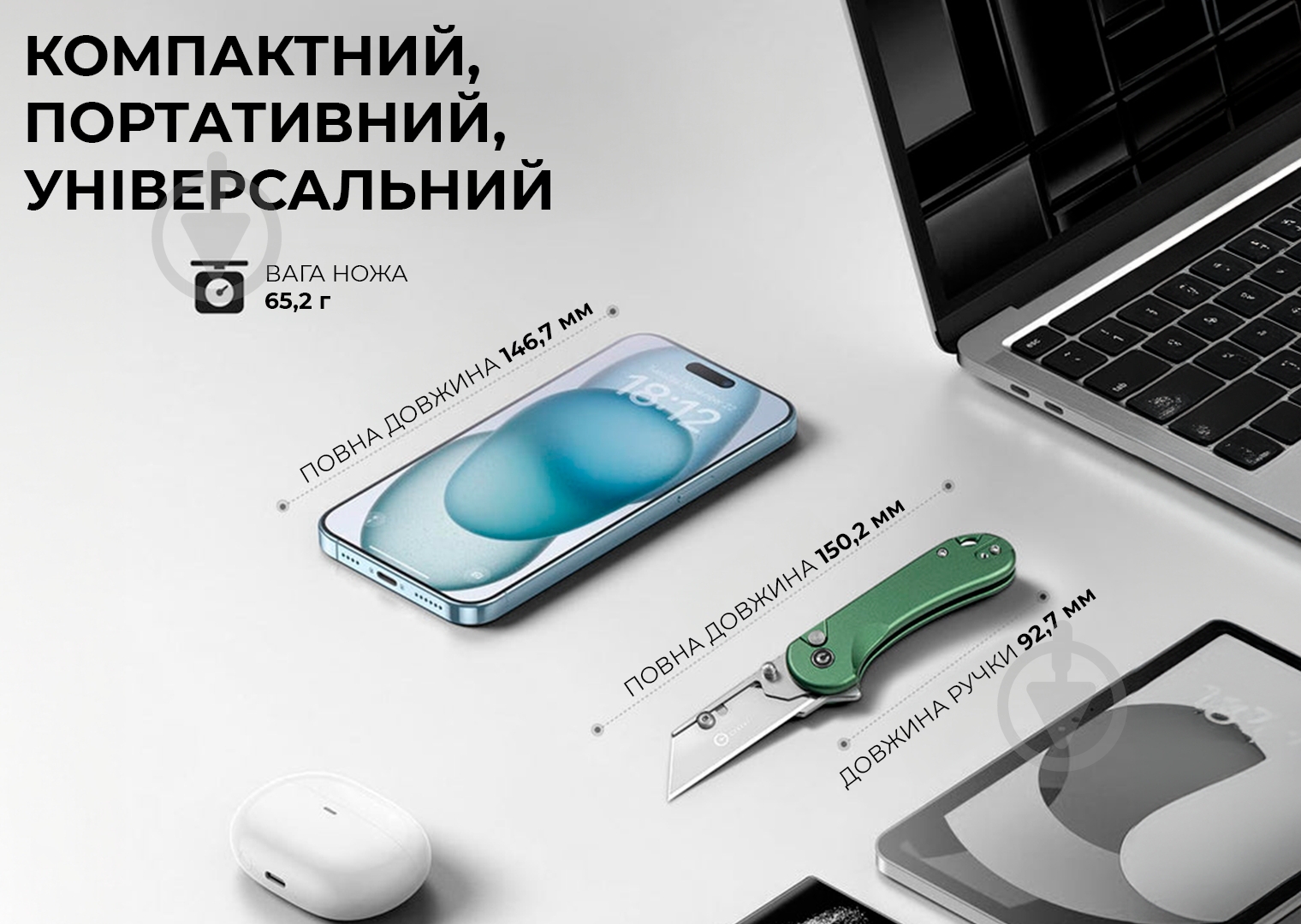 Нож складной Civivi Elementum Utility, зеленый C23039B-3 - фото 8 Нож складной Civivi Elementum Utility, зеленый C23039B-3 - фото 8