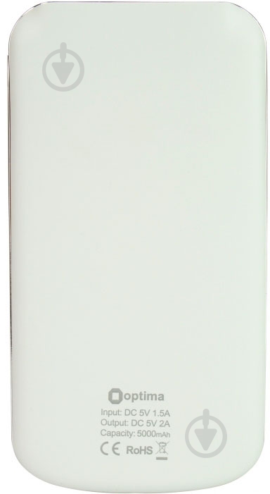 Повербанк Optima 5000 mAh white (O74101) - фото 4