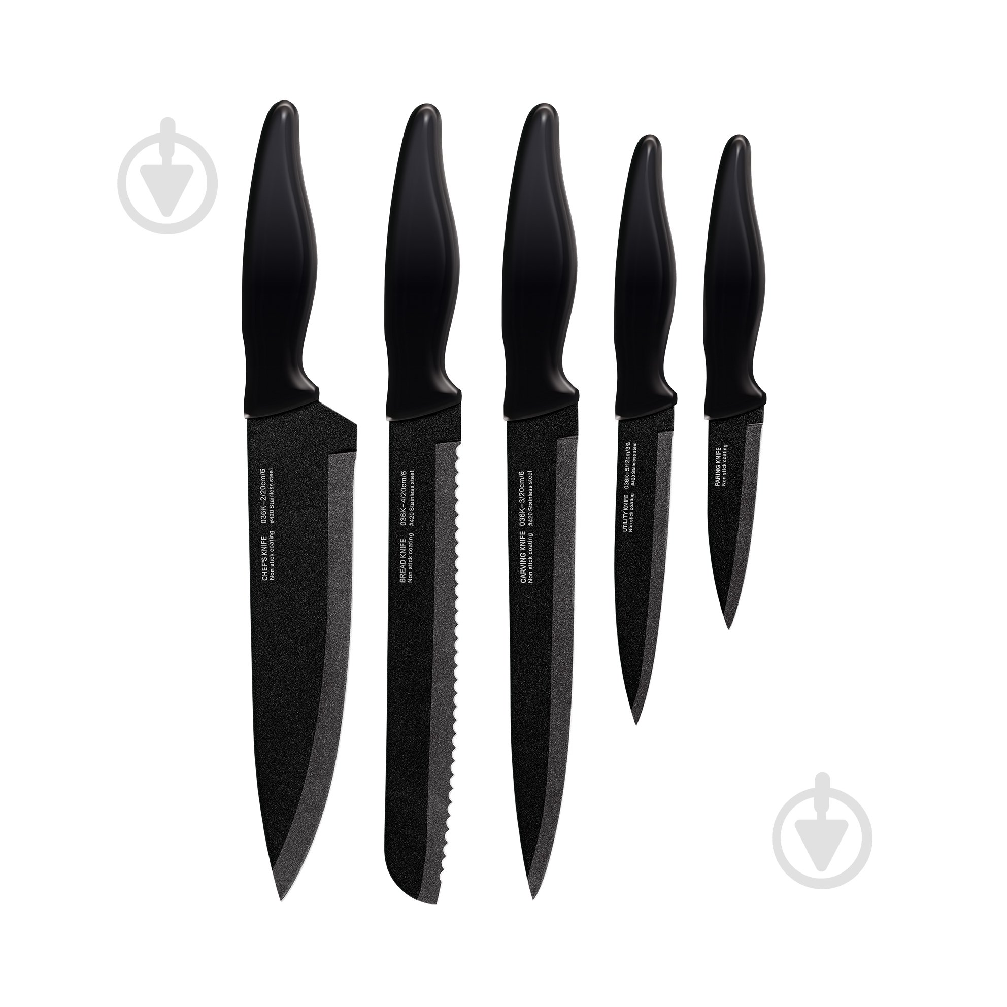 Набор ножей Smile 6 предметов черный SNS-3 - фото 3