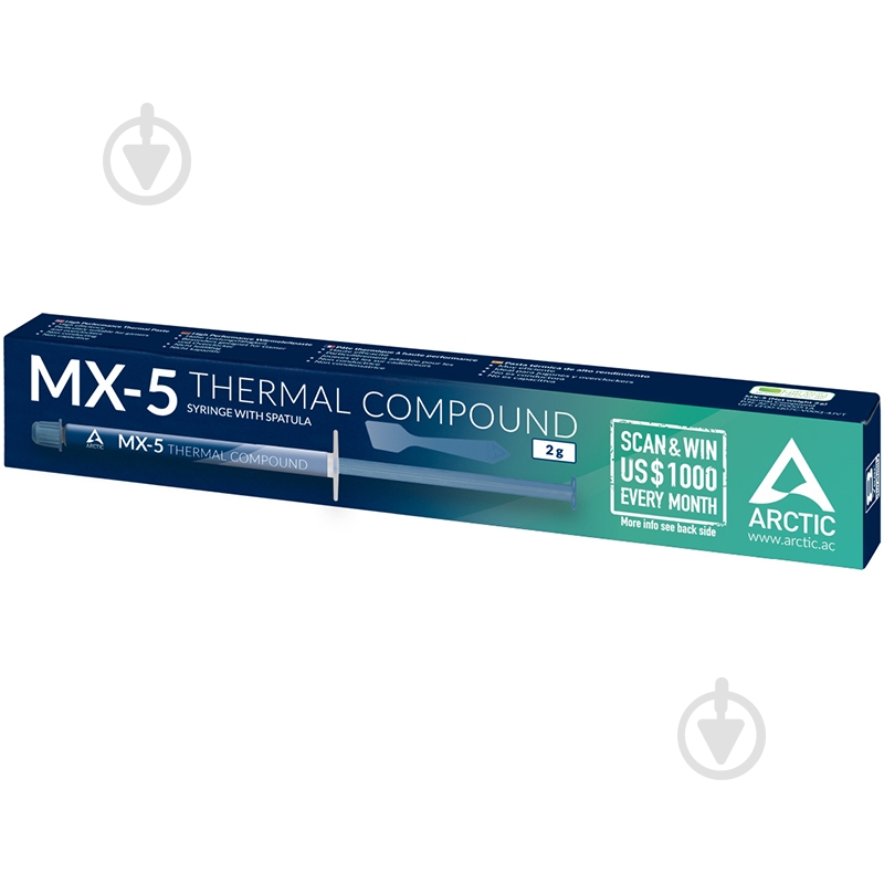 Термопаста Arctic MX-5 2 г со шпателем - фото 2
