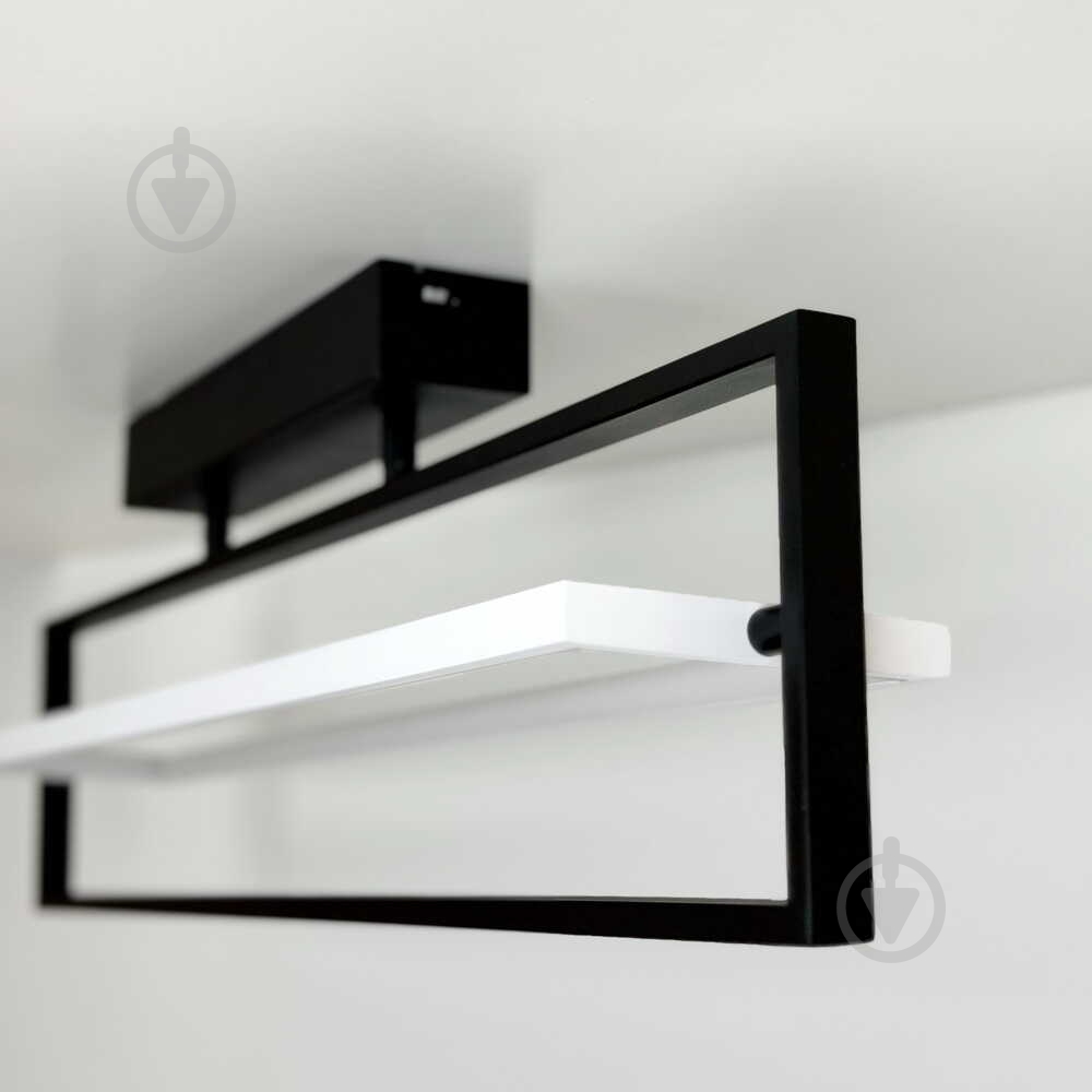 Люстра светодиодная Violux Светильник LED smart PRADA+пульт 60W 3000-5000K IP20 прямоугольник Violux 1xLED-модуль черно-белый 220715 - фото 4 Люстра светодиодная Violux Светильник LED smart PRADA+пульт 60W 3000-5000K IP20 прямоугольник Violux 1xLED-модуль черно-белый 220715 - фото 4