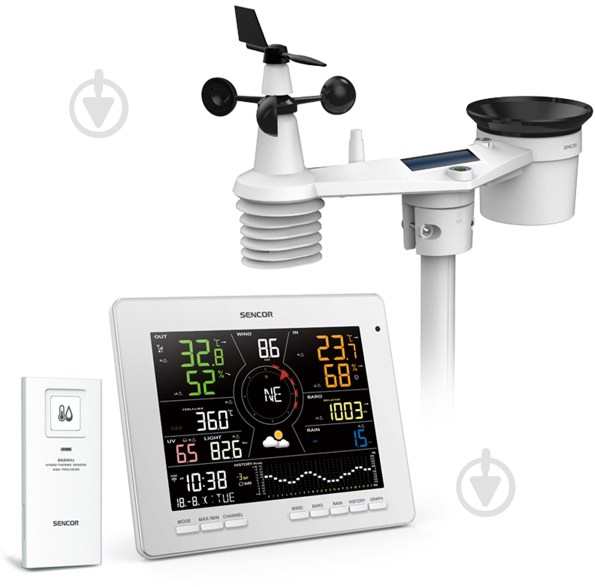 Метеостанция Sencor SWS16600WIFI - фото 1 Метеостанция Sencor SWS16600WIFI - фото 1