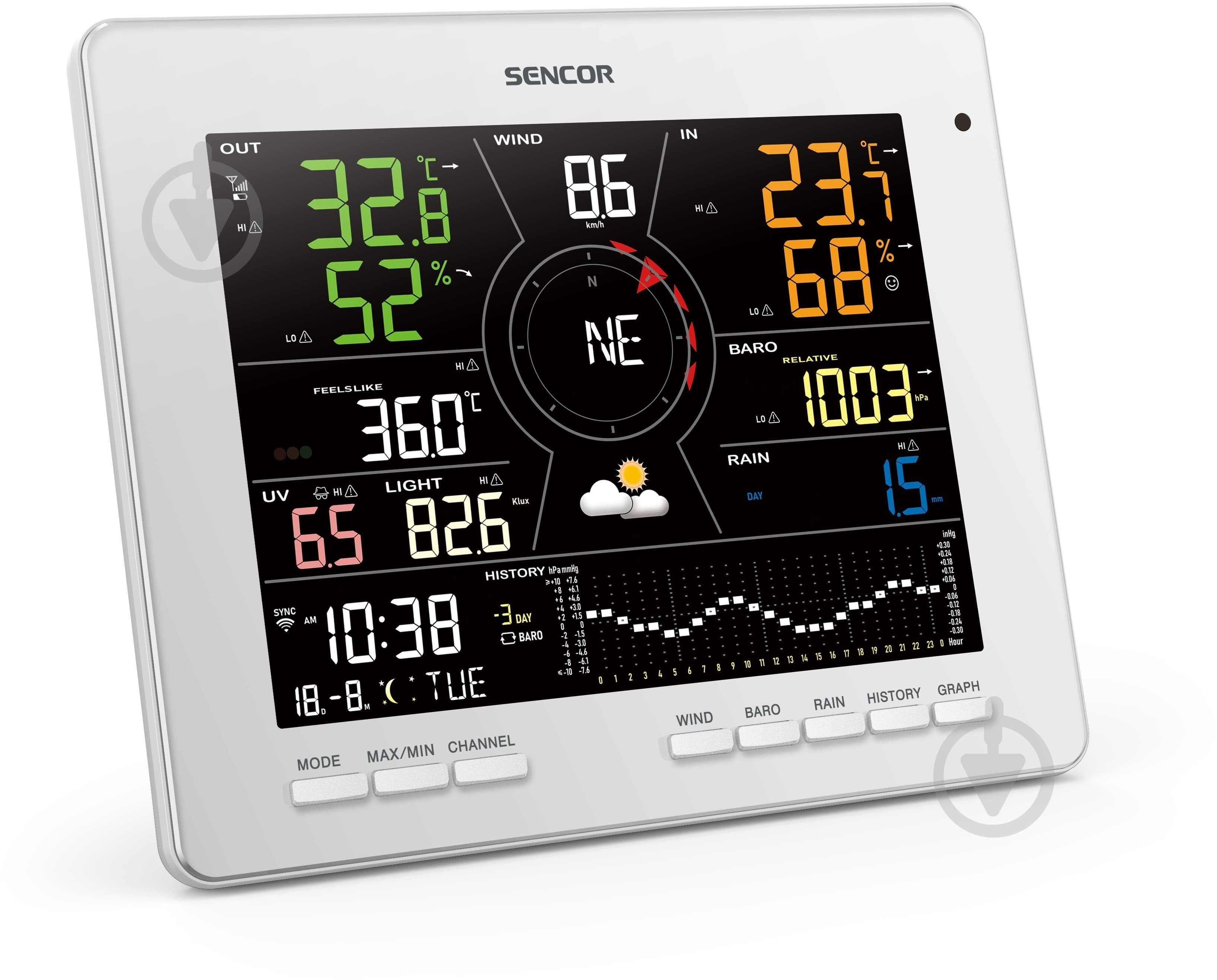 Метеостанция Sencor SWS16600WIFI - фото 5 Метеостанция Sencor SWS16600WIFI - фото 5