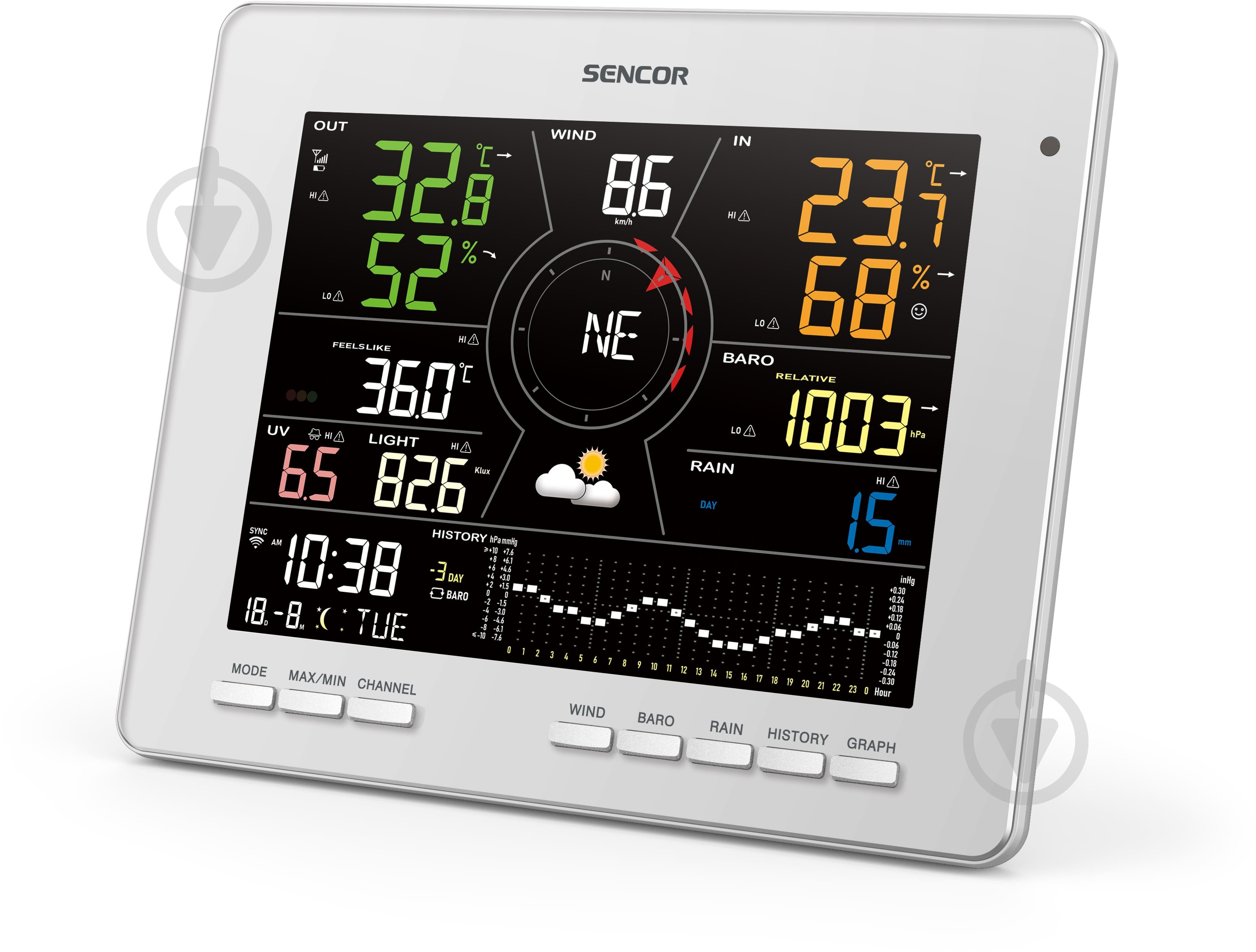 Метеостанция Sencor SWS16600WIFI - фото 7 Метеостанция Sencor SWS16600WIFI - фото 7