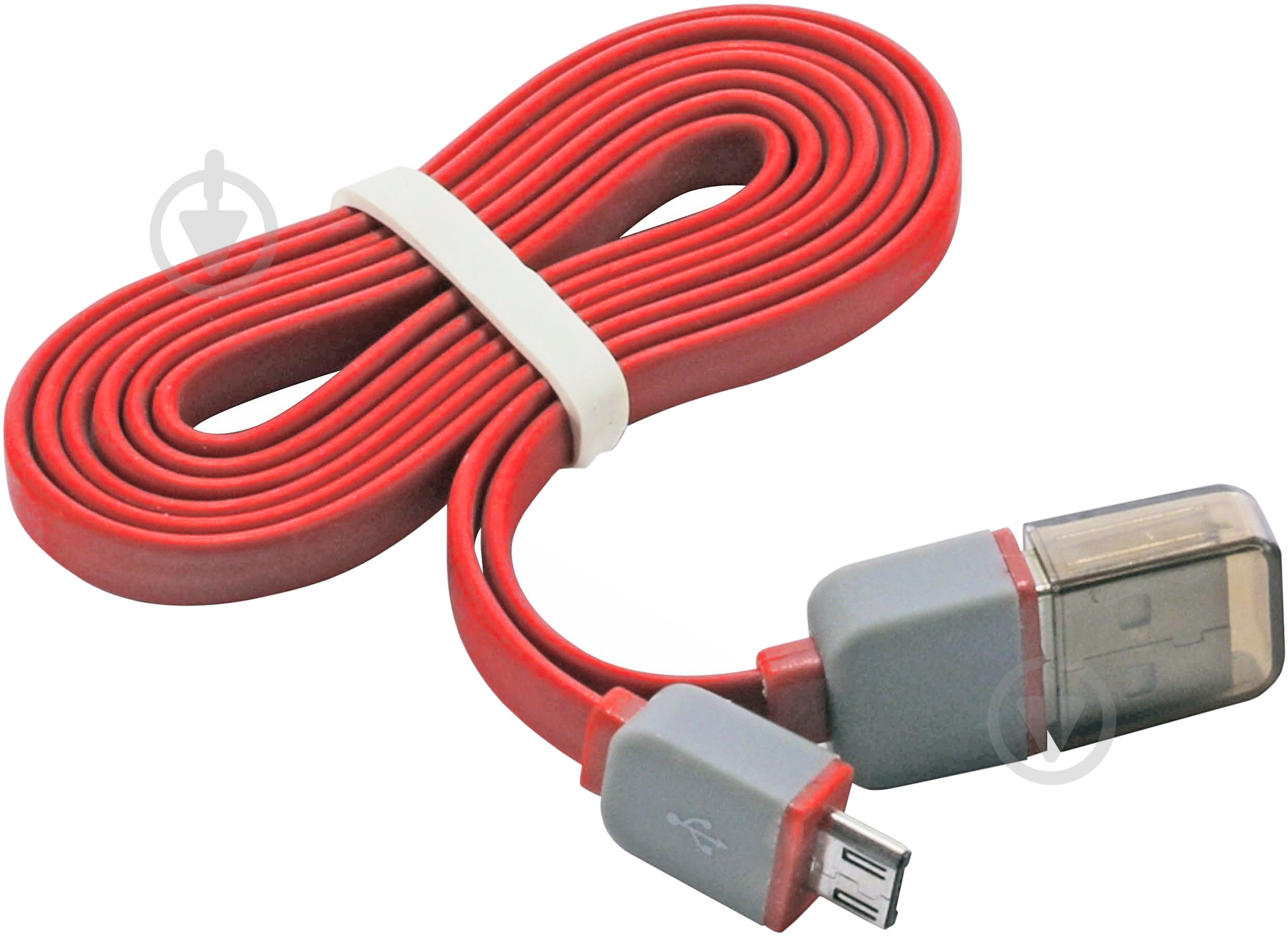 Кабель Easy Link USB – microUSB + Apple Lightning 0.95 м красный (EL-523, red) - фото 3