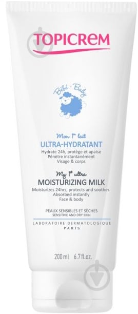 Молочко Topicrem ультразволожуюче (3700281703436) 200 мл - фото 1