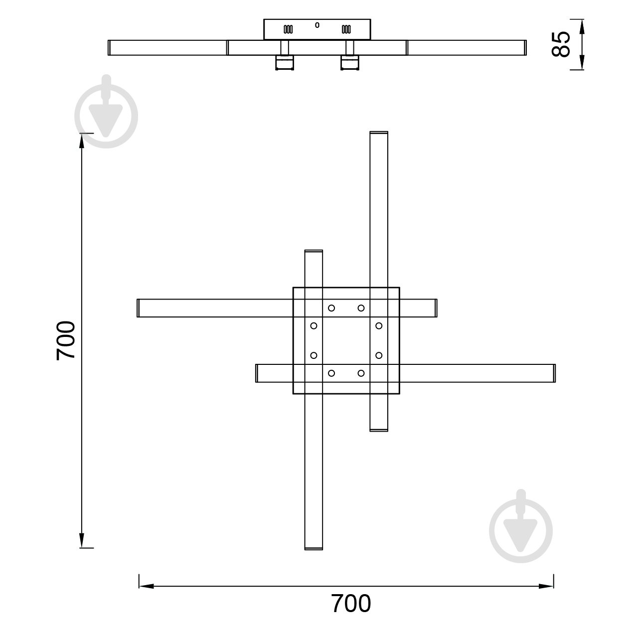 Люстра светодиодная Hopfen STERK-4 WH 4x60 Вт LED-модуль белый - фото 2