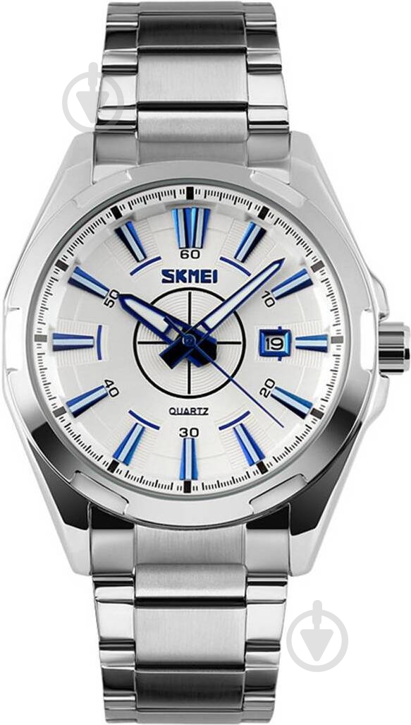 Наручний годинник Skmei 9118 White dail blue hands BOX (9118BOXWT) - фото 1