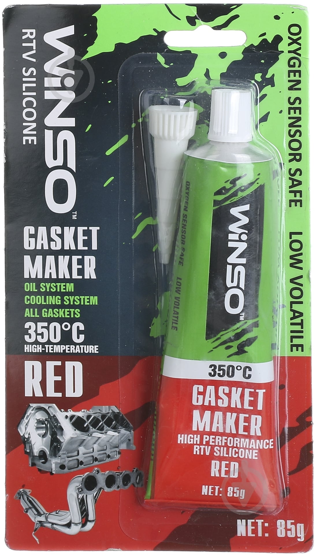 Герметик силиконовый WINSO GASKET MAKER RED красный 85 г - фото 1 Герметик силиконовый WINSO GASKET MAKER RED красный 85 г - фото 1