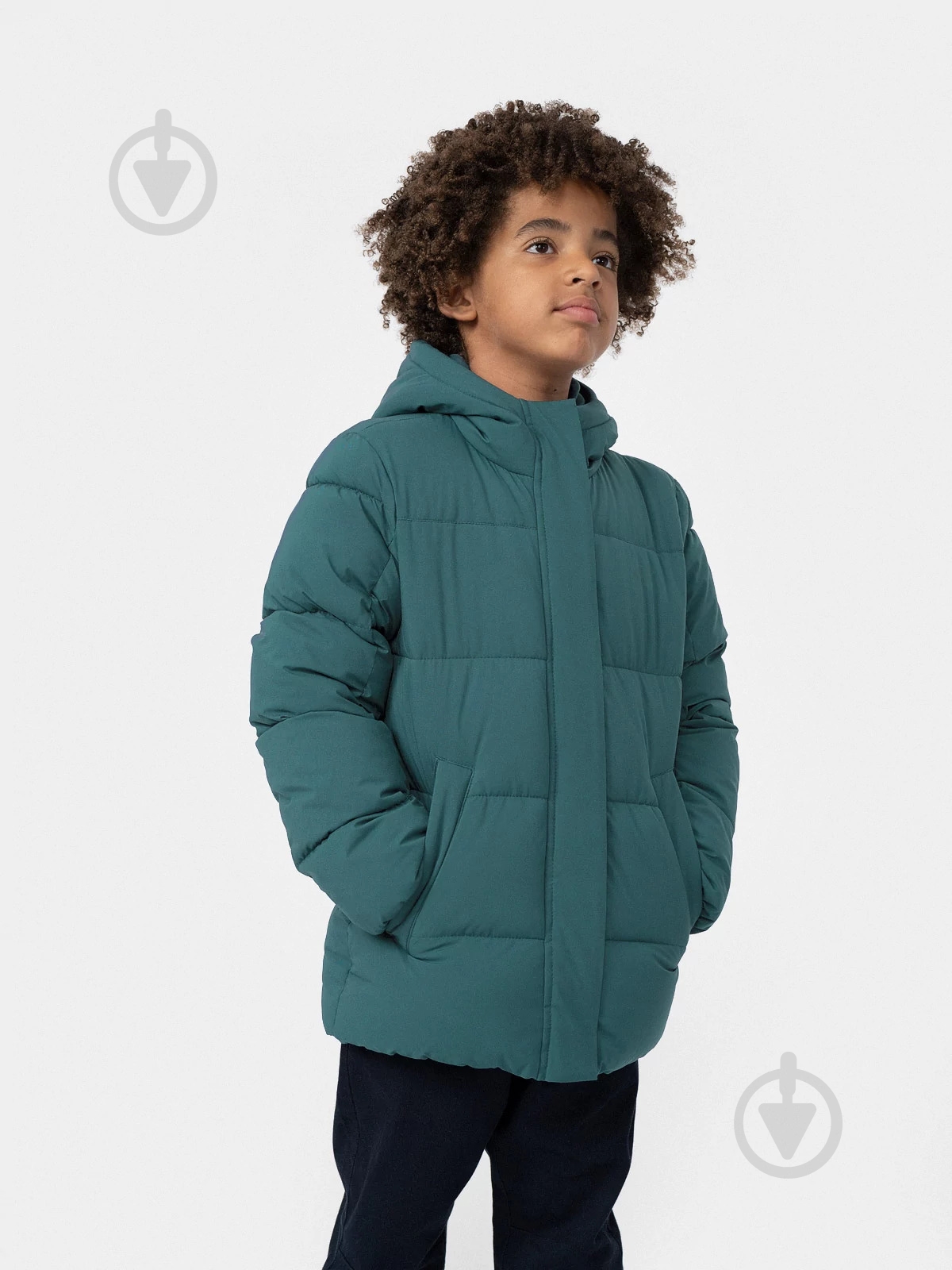 Пуховик для мальчиков демисезонный 4F DOWN JACKET M115 4FJAW22TDJAM115-32S зеленый - фото 1 Пуховик для мальчиков демисезонный 4F DOWN JACKET M115 4FJAW22TDJAM115-32S зеленый - фото 1