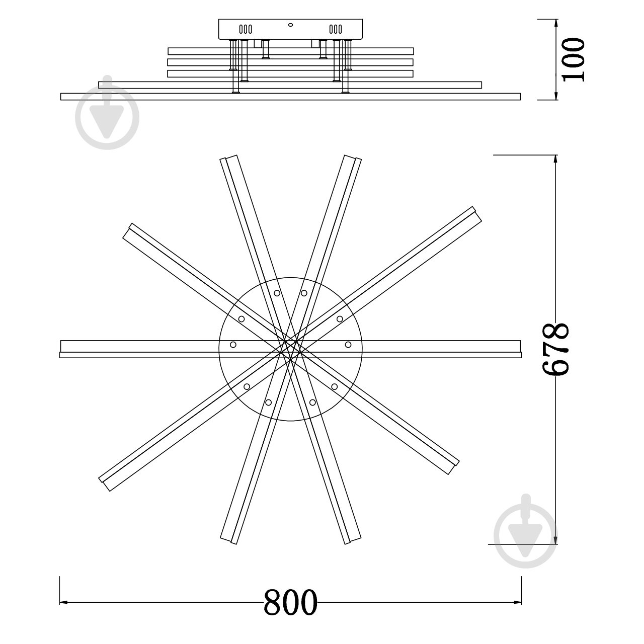 Люстра стельова Hopfen MAGI-5 WH 5x110 Вт LED-модуль білий - фото 5