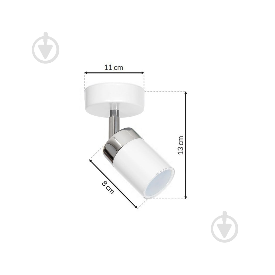Светильник точечный Milagro Lighting JOKER 1xGU10 25 Вт GU10 белый с серебристым MLP898 - фото 2