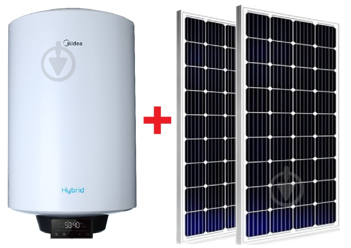 Бойлер Midea Solaris H80 Гибрид + солнечные панели - фото 1