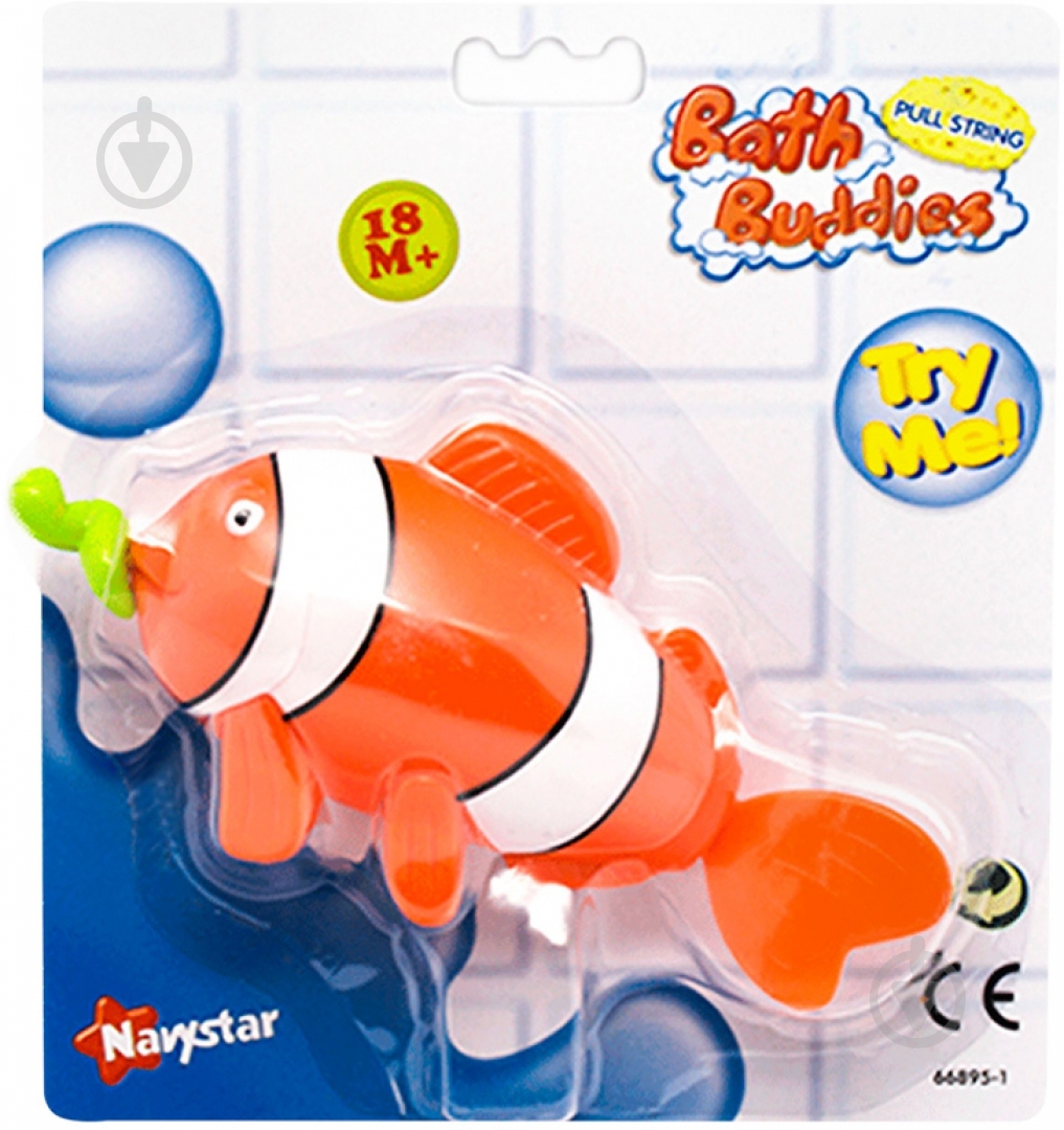 Игрушка для ванны Navystar Рыбка-клоун с червячком 65022-1 - фото 2 Игрушка для ванны Navystar Рыбка-клоун с червячком 65022-1 - фото 2
