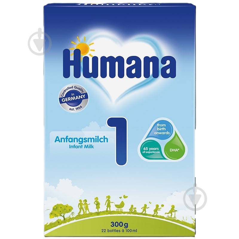 Сухая молочная смесь Humana 1 с пребиотиками 300 г з 3 месяцев - фото 1