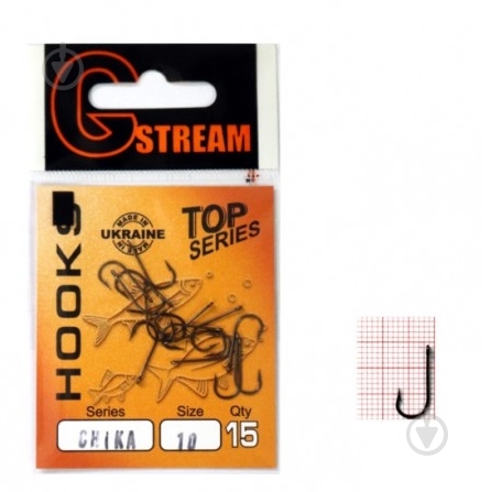 Гачок GStream black nickel №12 15 шт. Сhika - фото 1 Гачок GStream black nickel №12 15 шт. Сhika - фото 1