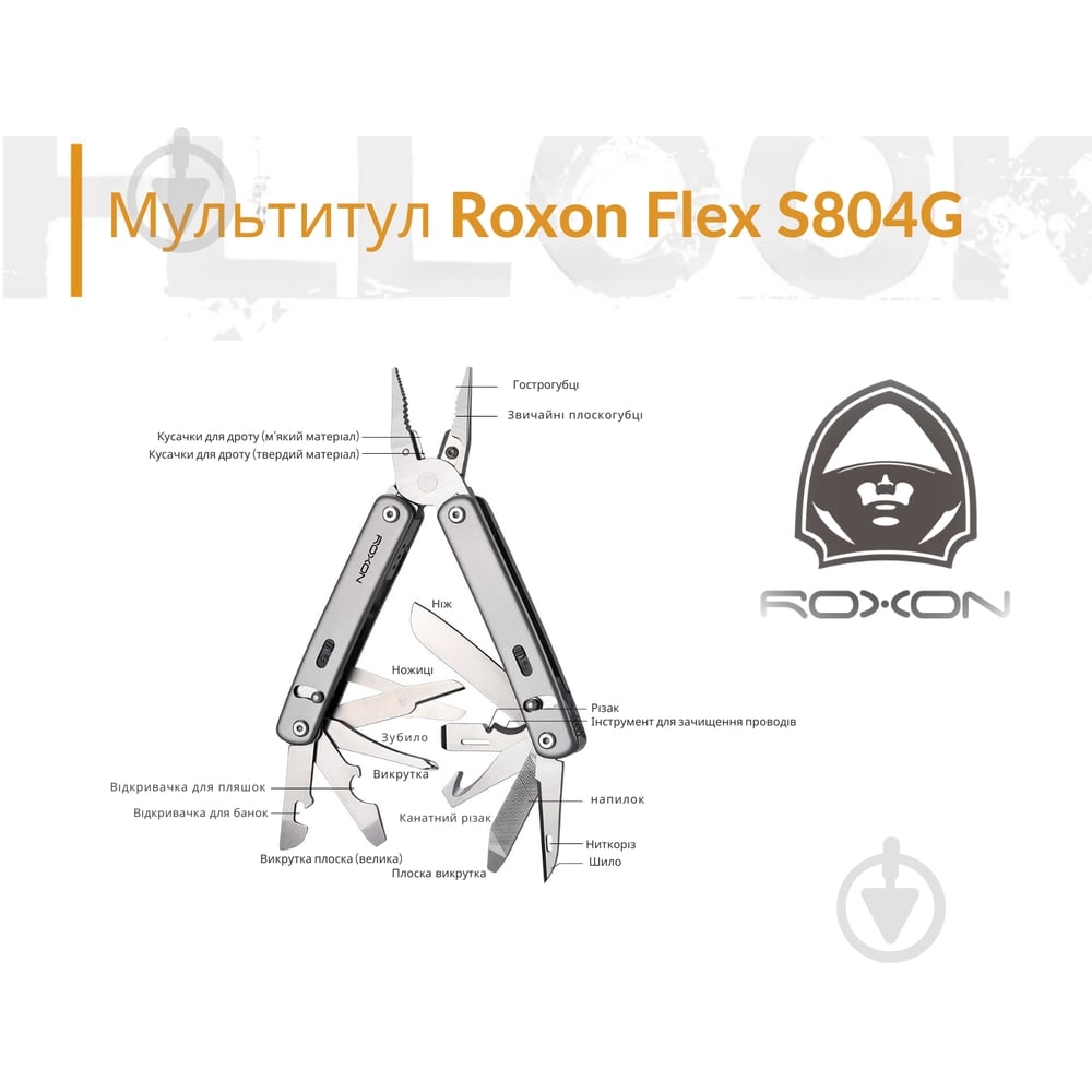 Мультитул Roxon Flex S804 (18 функций) S804G - фото 3