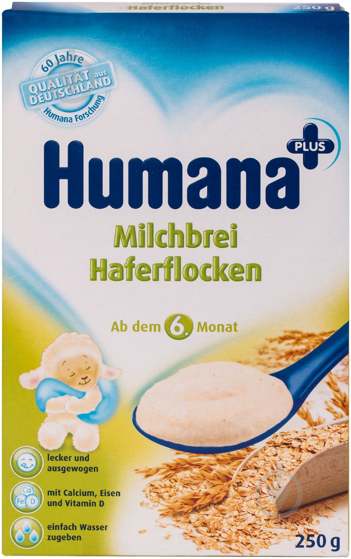 Каша молочная Humana от 6 месяцев овсяная 250 г - фото 1