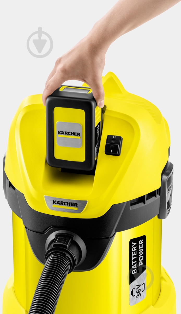 Пылесос Karcher WD3 Battery Set 1,629-911,0 - фото 3 Пылесос Karcher WD3 Battery Set 1,629-911,0 - фото 3