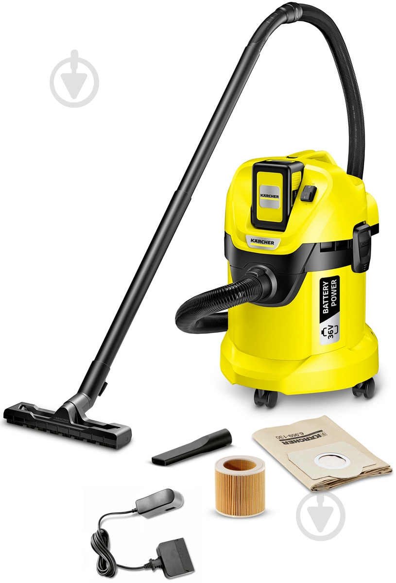 Пылесос Karcher WD3 Battery Set 1,629-911,0 - фото 1 Пылесос Karcher WD3 Battery Set 1,629-911,0 - фото 1