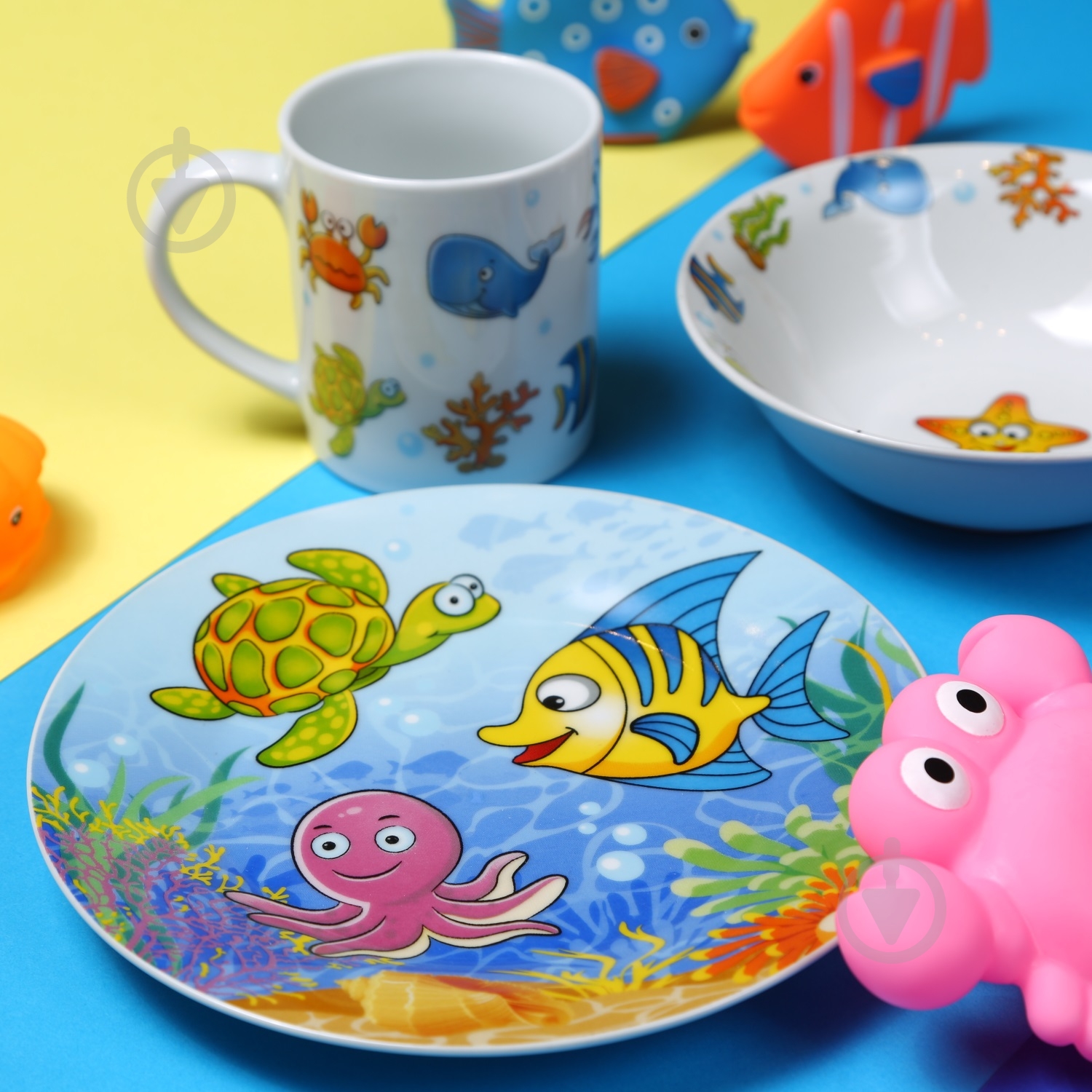 Набор детской посуды Sea Land 3 предмета M0690-7 Milika - фото 5