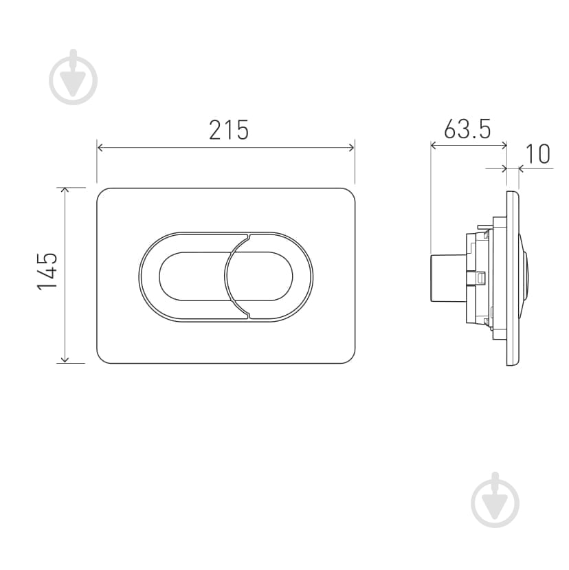 Клавиша для инсталляции VOLLE VOLLE MASTER NEO, білий - фото 2