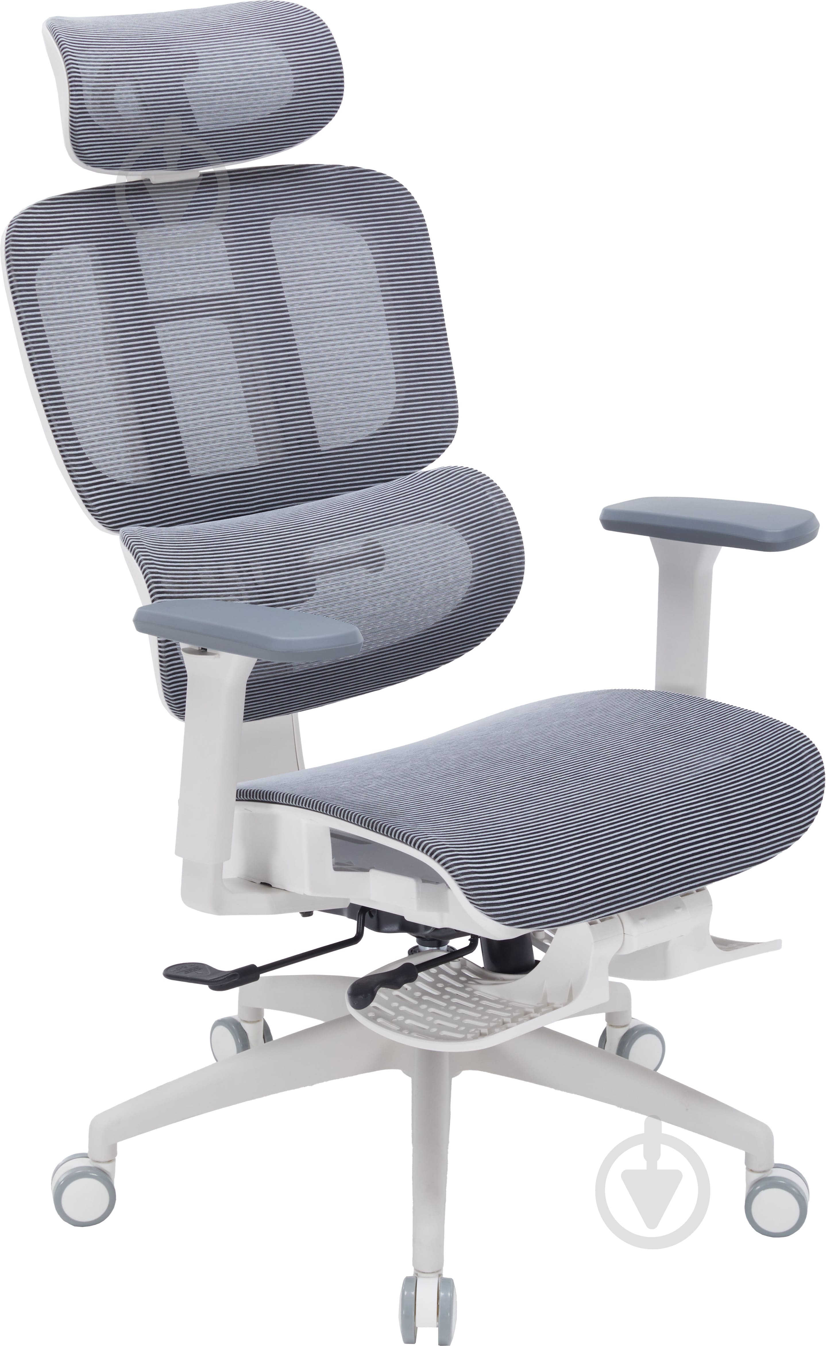 Кресло игровое OfficePro Skyline OC750-W-DG-DG - фото 4