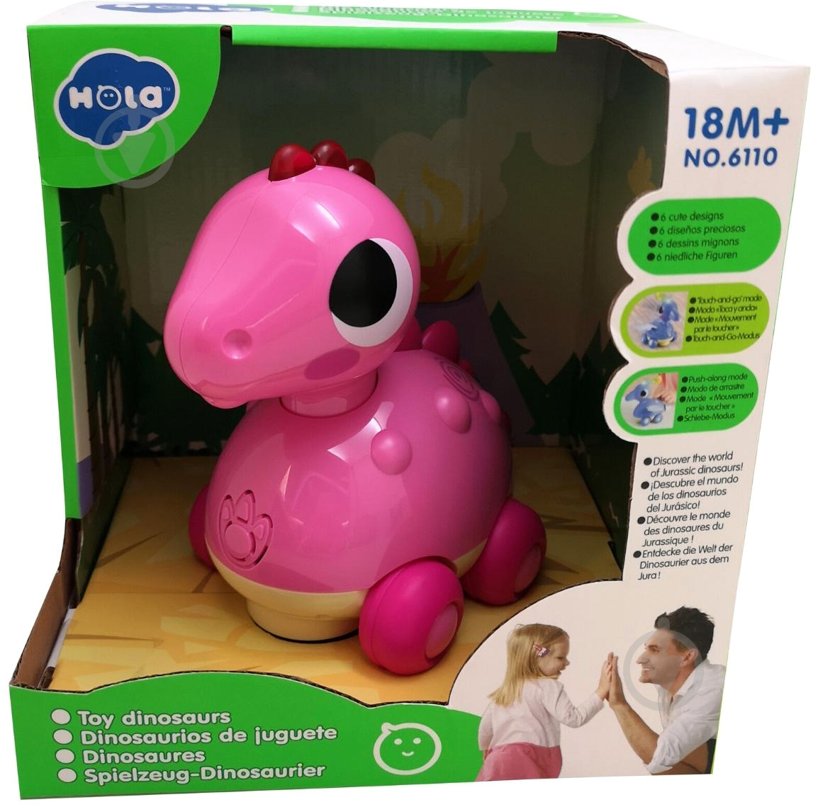 Игрушка-каталка Hola Динозавр 6110F - фото 2 Игрушка-каталка Hola Динозавр 6110F - фото 2