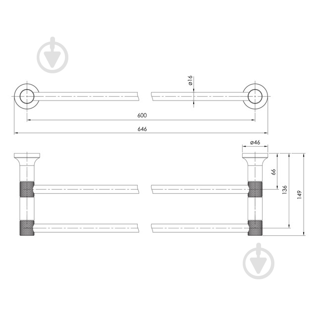 Держатель для полотенец Imprese Brenta ZMK091908290 - фото 2