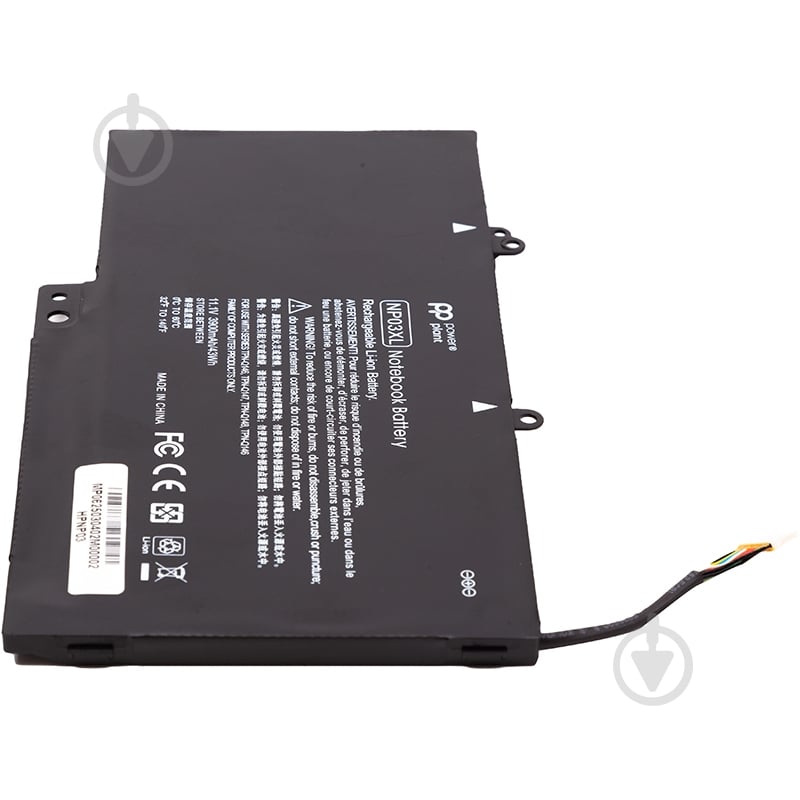 Аккумулятор для ноутбука PowerPlant NB462483 11,1 V 3900 mAh для HP Envy 15-U010DX (NP03XL) 11.1V 3900mAh - фото 3