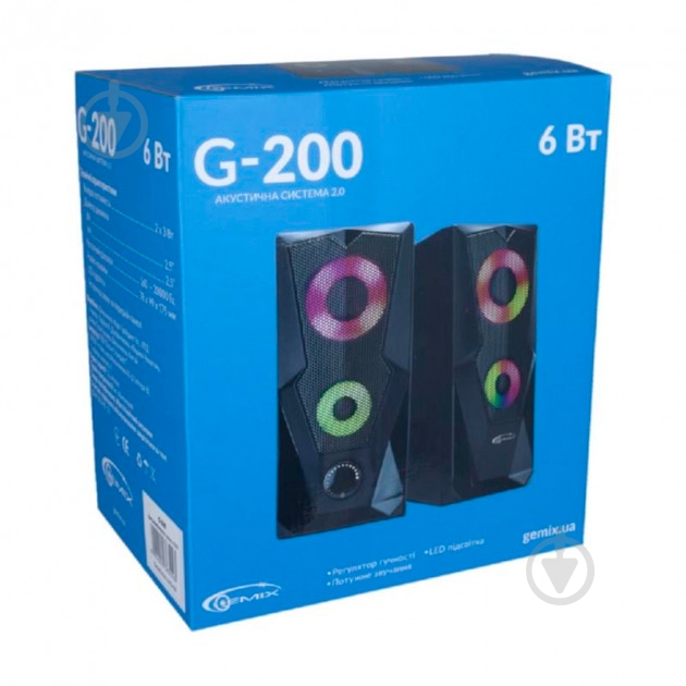 Акустична система Gemix G-200 2.0 black - фото 8